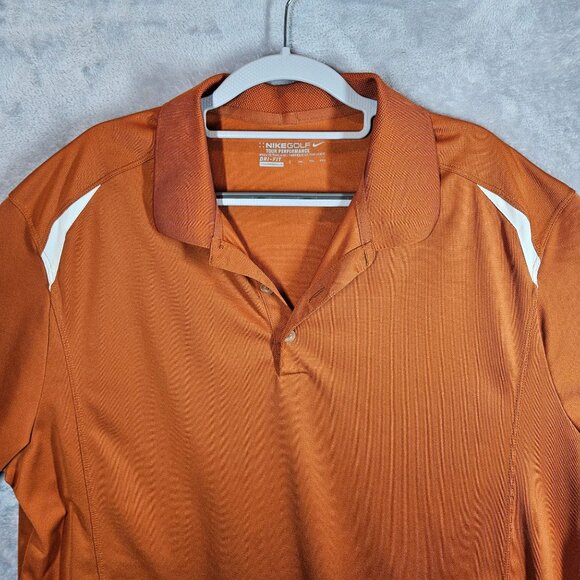 Nike Golf Tour Performance Dri-Fit Polo Shirt Mens XXL Burnt Orange Logo golf - Picture 3 of 10